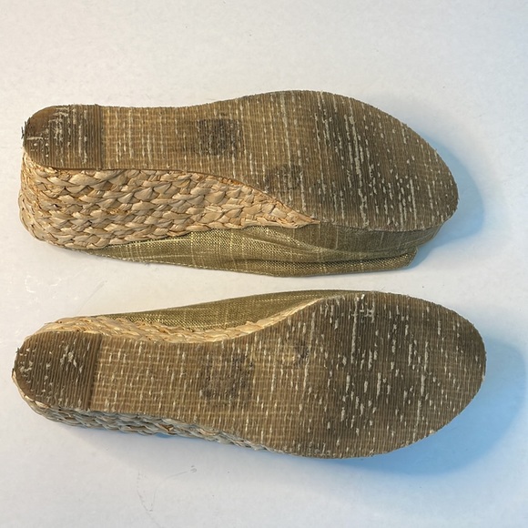 Chinese LAUNDRY Linen Peep Toe Espadrille Braided Platform Wedge Shoe Size 8.5 - Picture 8 of 9